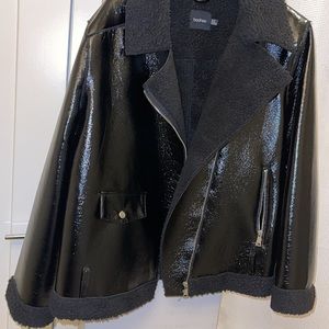 Boohoo oversized Moto jacket